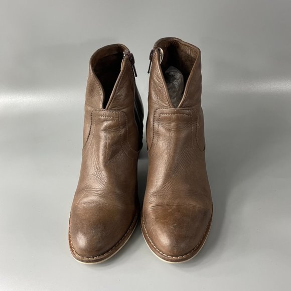 Otisopse Handmade in Italy Brown Leather Ankle Boots, Size 39 - Picture 4 of 12